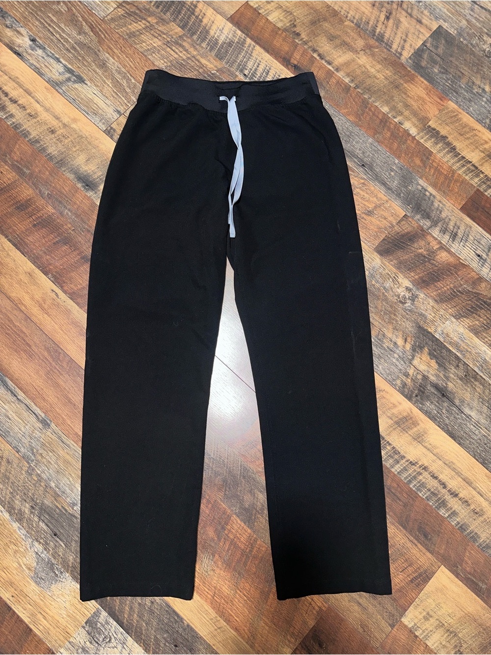 Figs Livingston Black Performance Knit Pants with Contrast Trim